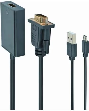 GEMBIRD Cable adaptador VGA a HDMI 0 15 m negro