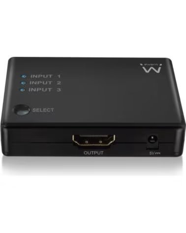 EWENT EW3730 Switch HDMI 4K 3x1con mando distancia