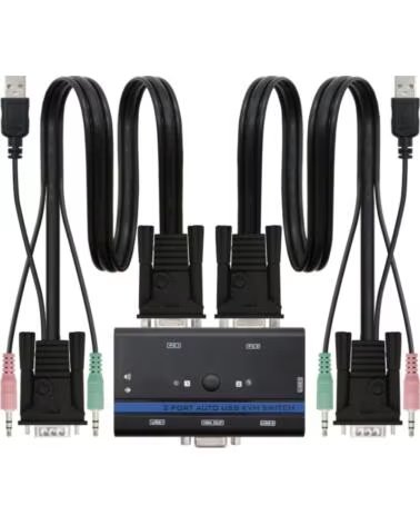 NANO CABLE Nanocable KVM Switch VGA USB 1u-2PCCable