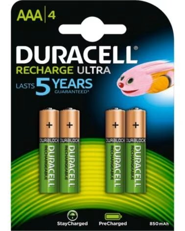 DURACELL Pila Recargable HR03 AAA 900mAh Blister4