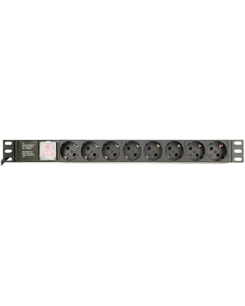 GEMBIRD PDU 8 tomas Schuko 1U 16A cable de 3 m