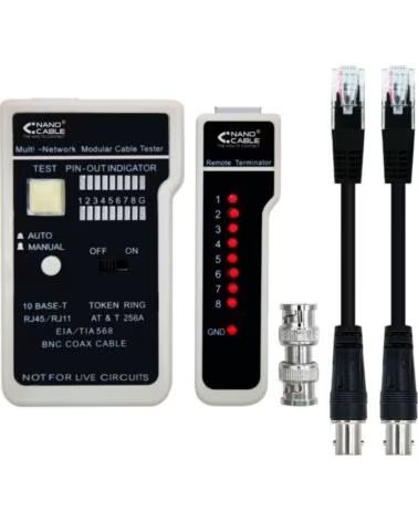 NANO CABLE Nanocable Testeador cable RJ11-RJ12-RJ45 coaxial