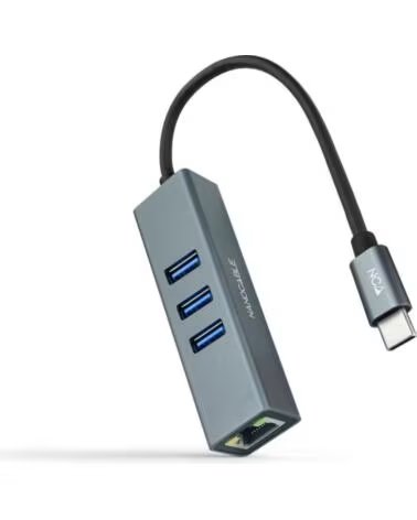 NANO CABLE Nanocable Conversor USB-C Ethernet 3xUSB 3 0