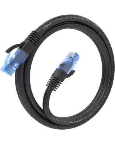AISENS Cable RJ45 CAT 6 UTP AWG26 CCA Negro 1M