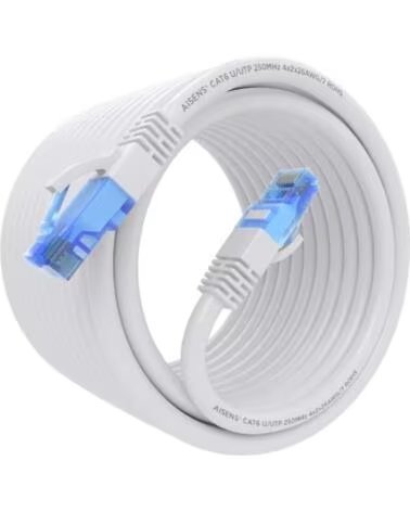 AISENS Cable RJ45 CAT 6 UTP AWG26 CCA Blanco 10m