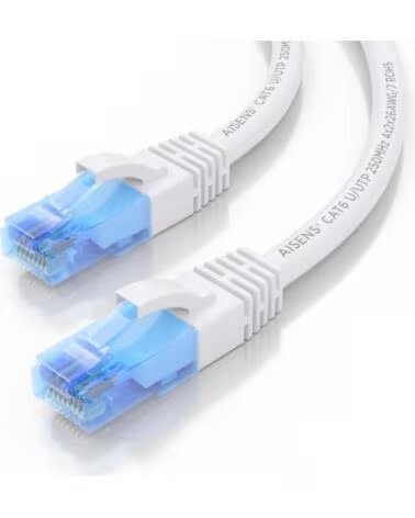 AISENS Cable RJ45 CAT 6 UTP AWG26 CCA Blanco 15m