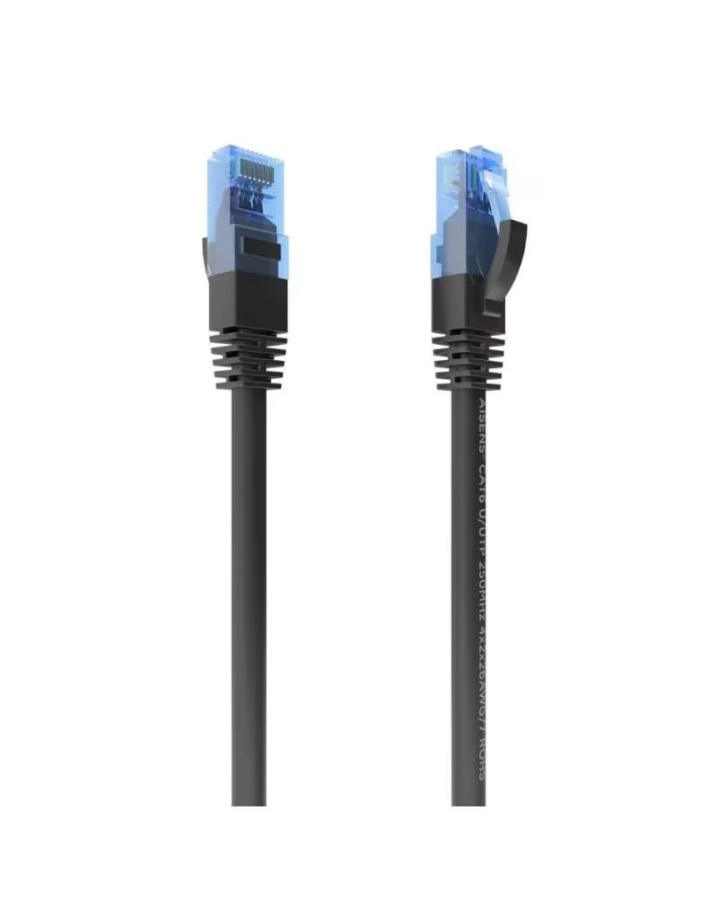AISENS Cable RJ45 CAT 6 UTP AWG26 CCA Negro 3 0m