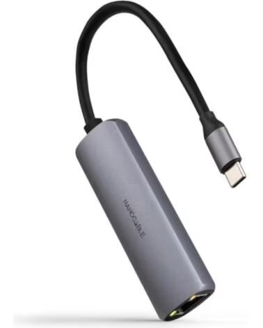NANO CABLE Nanocable Conversor USB-C Ethernet carga PD