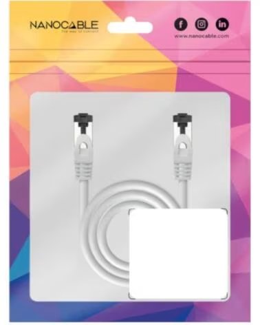 NANO CABLE Nanocable Cable red Cat 8 1 2GHZ SSTP Blanco 1m