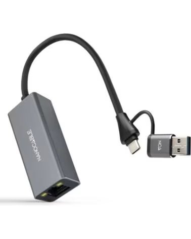 NANO CABLE Adaptador USB Macho USB Tipo-C Macho - RJ45 Nanocable 10 03 0411- 1000Mbps