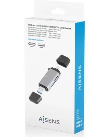 AISENS Lector SD MSD MMC RS-MMC MMCM USBA USBC