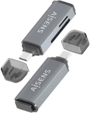 AISENS Lector Tarjetas SD MSD MMC RS-MMC MMCM USBC