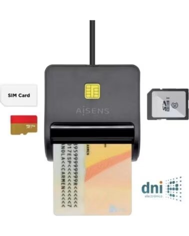 AISENS Lector DNI SIM SD MSD MMC RS-MMC MMC Micro