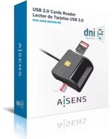 AISENS Lector DNI SIM SD MSD MMC RS-MMC MMC Micro