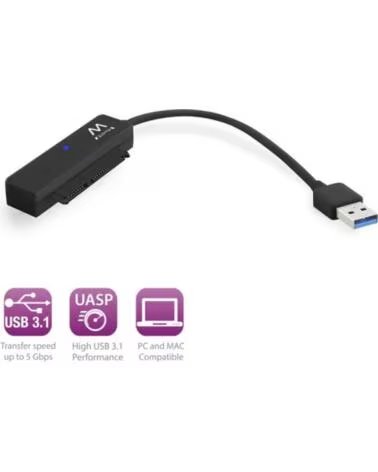 EWENT Adaptador para disco duro - usb 3 1 - sata 6g 2 5 pulgadas