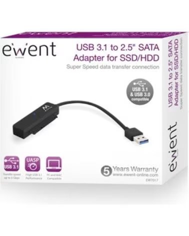 EWENT Adaptador para disco duro - usb 3 1 - sata 6g 2 5 pulgadas