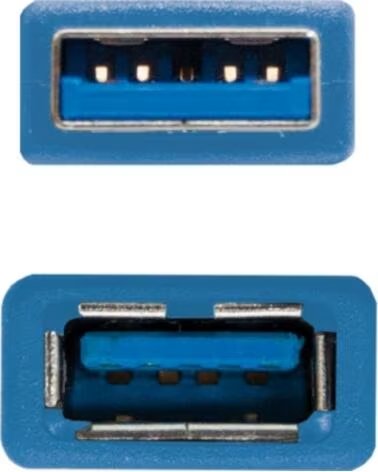 NANO CABLE Cable Alargador USB 3 0 Nanocable 10 01 0901- USB Macho - USB Hembra- 1m- Azul