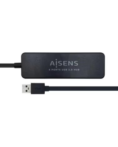 AISENS Hub USB 3 0 tipo A-M-4xtipo A-H negro 30cm