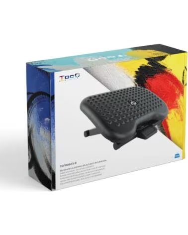 TOOQ Reposapies ajustable confort Negro
