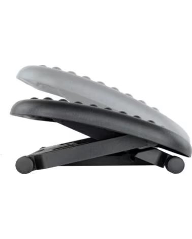 TOOQ Reposapies ajustable confort Negro