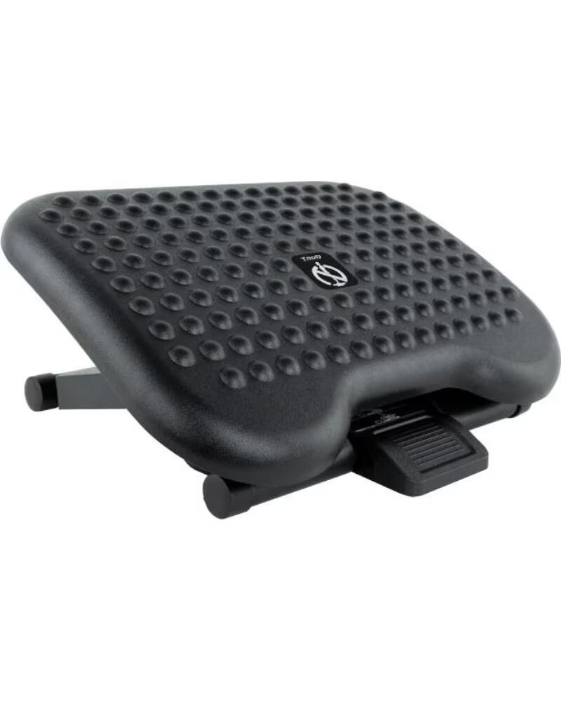 TOOQ Reposapies ajustable confort Negro