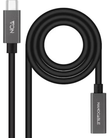 NANO CABLE Nanocable Cable USB 3 2 Gen2 USB-C M-H 0 5 M Negro