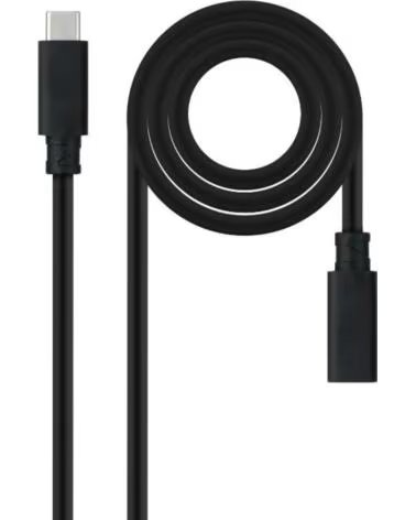 NANO CABLE Cable prolongador nanocable usb - c 3 2 gen2x2 100w c - m - h 1 5m alargador