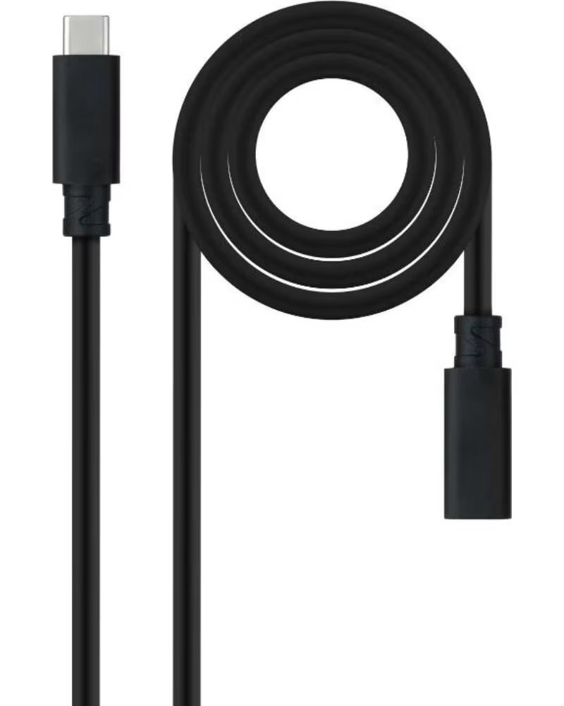 NANO CABLE Cable prolongador nanocable usb - c 3 2 gen2x2 100w c - m - h 1 5m alargador