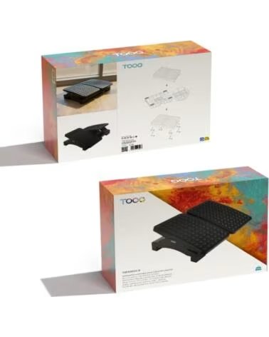TOOQ Reposapies Ajustable- Inclinable TQFR0604-B- 430 x 320 x 105-130 mm