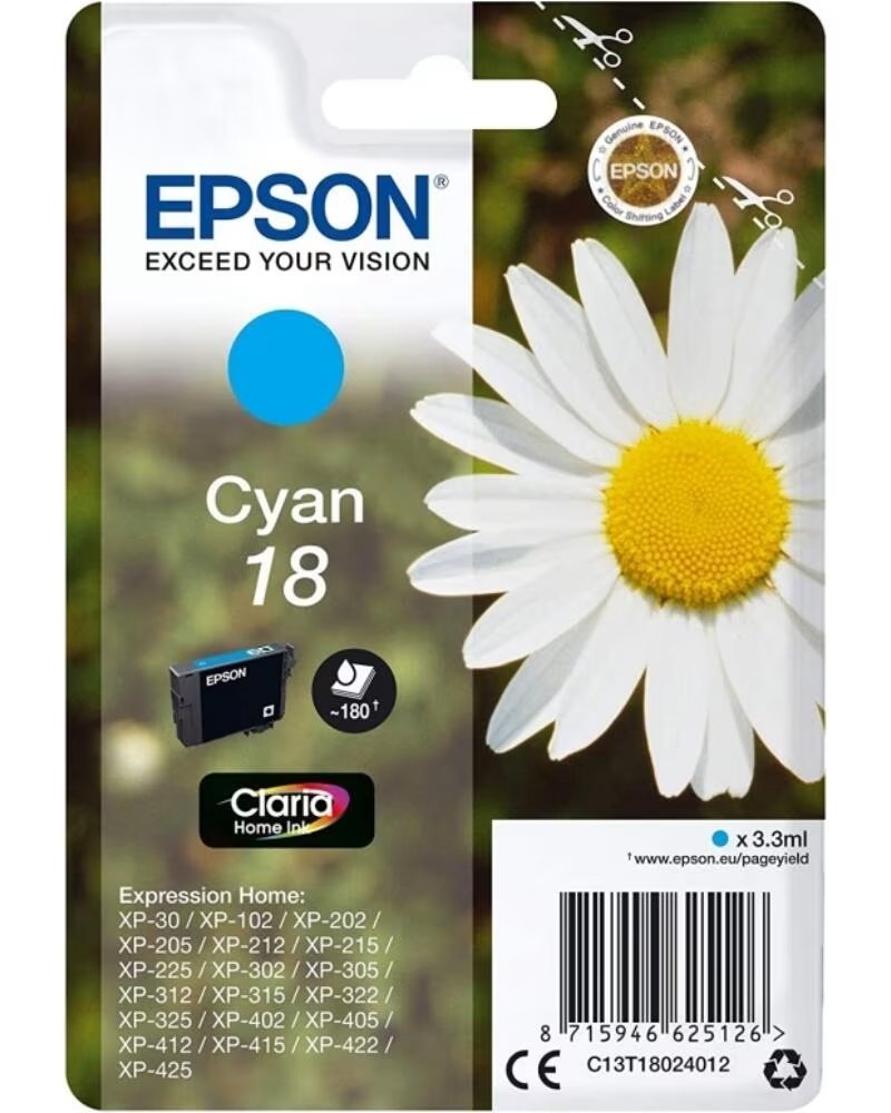 EPSON CARTUCHO T1802 CYAN