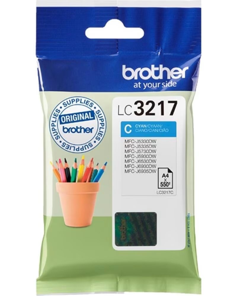 BROTHER Cartucho tinta lc3217c cian 550 paginas mfcj5330dw - mfcj5730dw - mfcj6530dw - mfcj6930dw