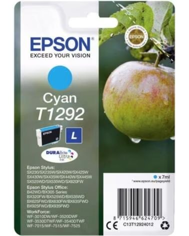 EPSON Cartucho tinta t129240 cian 11 2ml sx420w - sx425w - sx525wd - sx620fw - b42wd - bx305f - bx305fw - bx320fw - bx525wd - bx