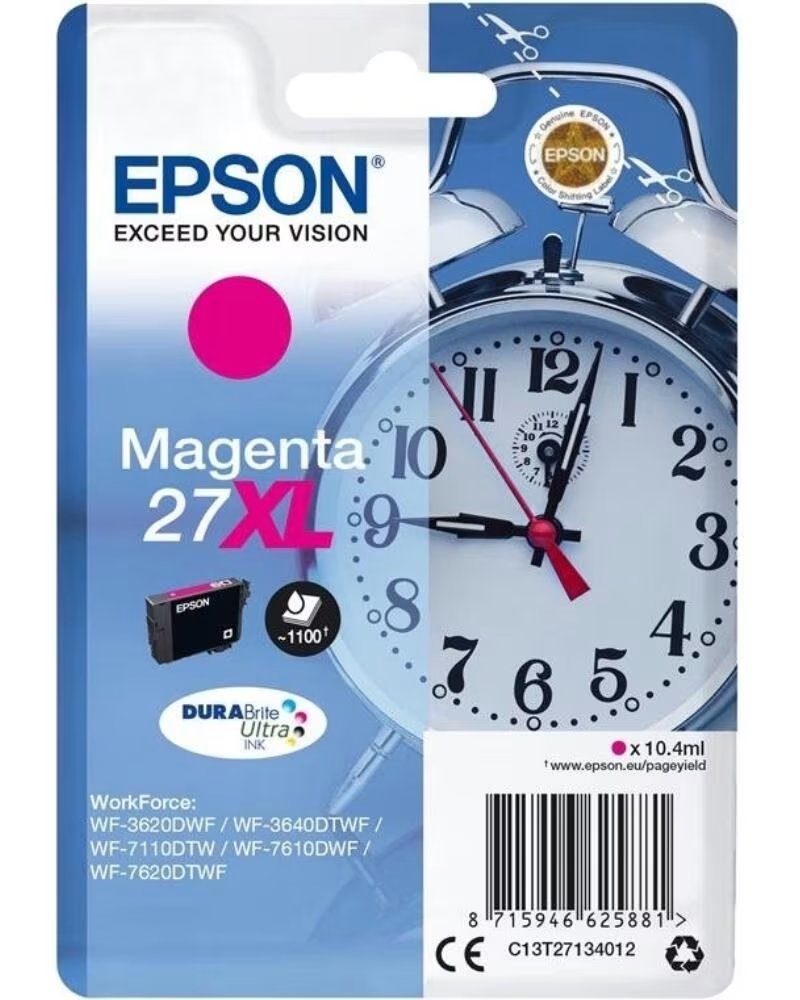 EPSON Cartucho tinta t271340 magenta 27xl wf - 3000 - wf - 7000 - despertador