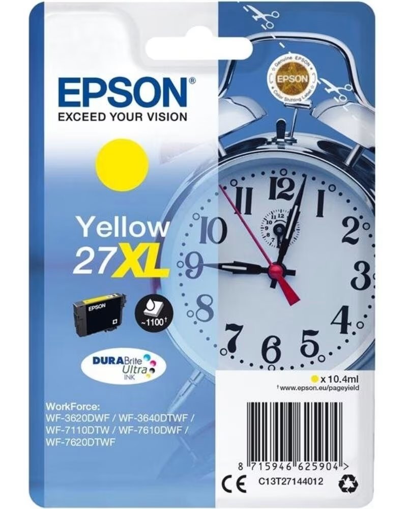 EPSON Cartucho tinta t271240 27xl amarillo wf - 3620 - 3460dtwf - dwf - despertador
