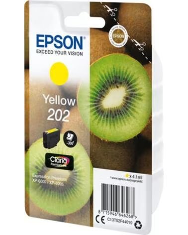 EPSON Cartucho tinta c13t02f44010 singlepack amarillo 202 claria premium ink xp - 6000 - xp - 6005 - kiwi
