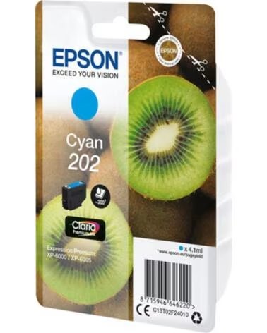 EPSON Cartucho tinta c13t02f24010 singlepack cian 202 claria premium ink xp - 6000 - xp - 6005 - kiwi