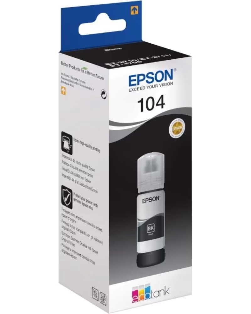 EPSON Cartucho ecotank 104 negro ink 65ml botella