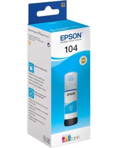 EPSON Cartucho ecotank 104 cian ink 65ml botella