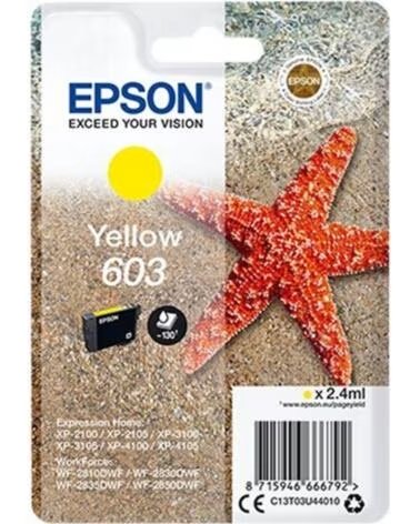 EPSON Cartucho tinta c13t03u44010 singlepack amarillo 603 estrella de mar