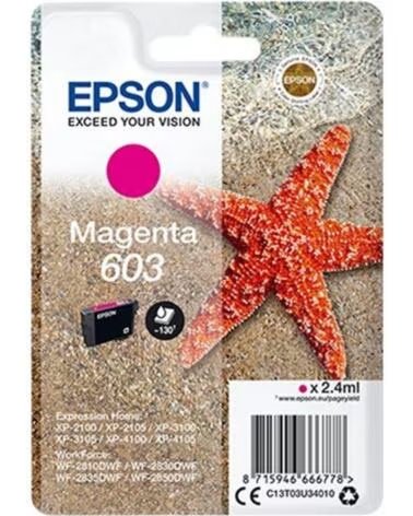 EPSON Cartucho tinta c13t03u34010 singlepack magenta 603 estrella de mar