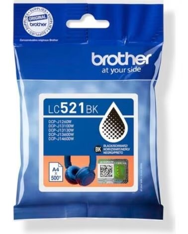 BROTHER Cartucho LC521BK Negro