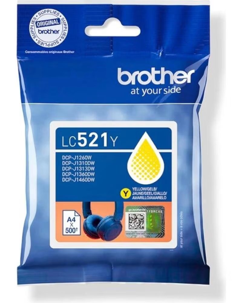 BROTHER Cartucho LC521Y Amarillo