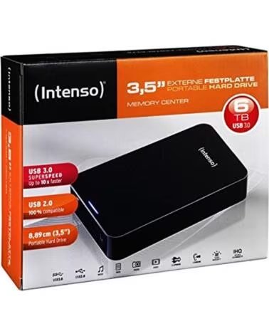 INTENSO Disco duro externo hdd 6tb 3 5 pulgadas usb 3 0 negro
