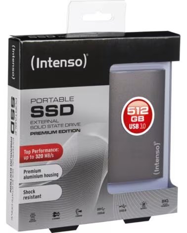INTENSO Disco duro externo solido ssd 512gb premium edition 1 8 pulgadas