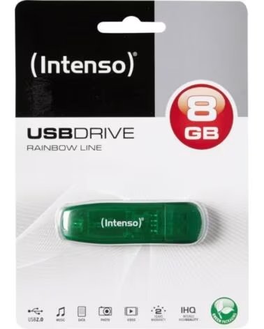 INTENSO Memoria usb 2 0 rainbow 8gb verde