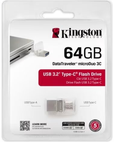 KINGSTON DataTraveler MicroDuo 3C 64GB USB3 2