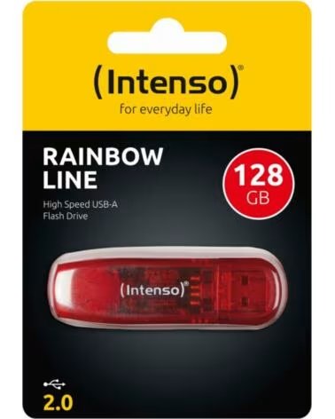 INTENSO Memoria usb 2 0 rainbow 128gb rojo