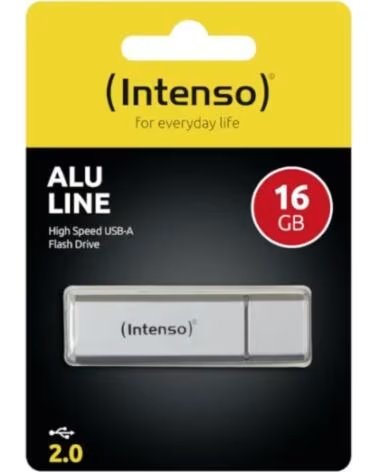 INTENSO Memoria usb 2 0 16gb alu line aluminio