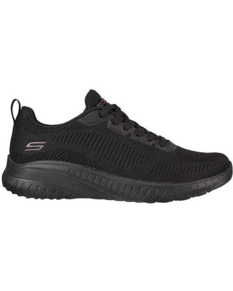SKECHERS ZAPATILLA BOBS SQUAD 117209 BBK NEGRO