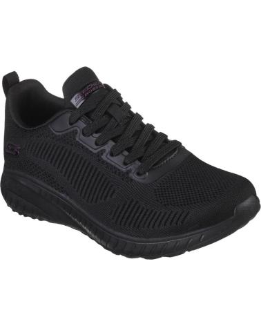 SKECHERS ZAPATILLA BOBS SQUAD 117209 BBK NEGRO